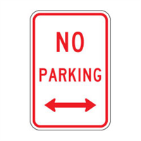 No Parking Double Arrow Sign