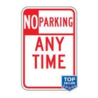 No Parking Anytime Enclosed Sign