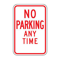 No Parking Anytime Sign