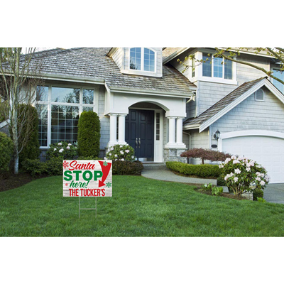 Santa Stops Here Sign