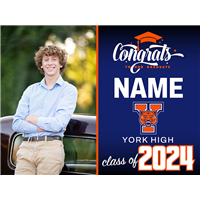 York High Graduation Sign with Photo