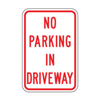 No Parking In Driveway Sign